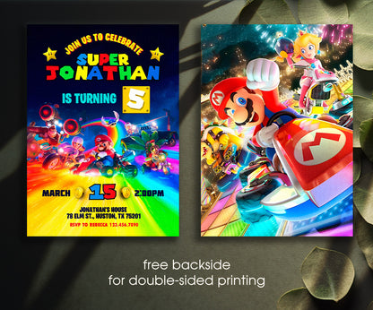 Super Mario Bros customizable invitation template | Share or Print | BP853