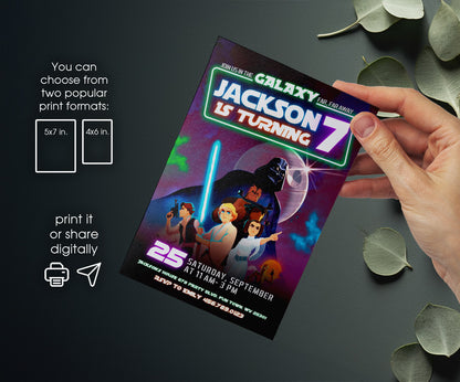Star Wars Darth Vader customizable invitation template | Share or Print | boy | ED535