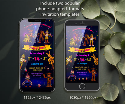 Five Nights at Freddy's customizable invitation template | Share or Print | UD236
