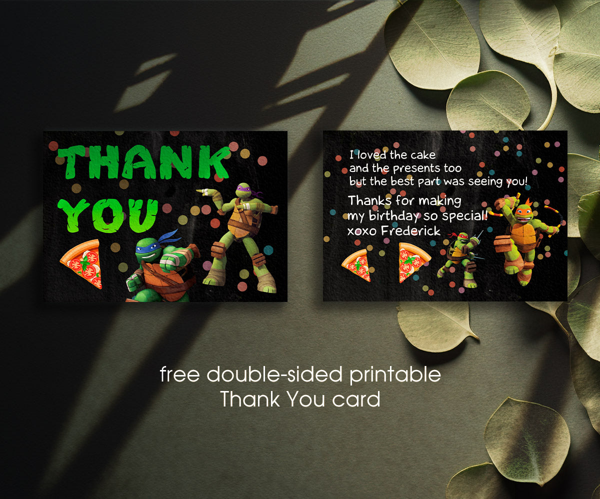 Teenage Mutant Ninja Turtles customizable invitation template | Share or Print | boy | DD658