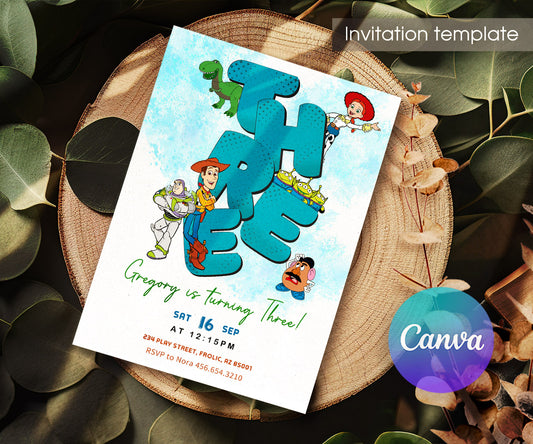 Toy Story Woody customizable invitation template | Share or Print | OL550