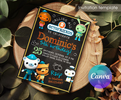 Octonauts customizable invitation template | Share or Print | ON781
