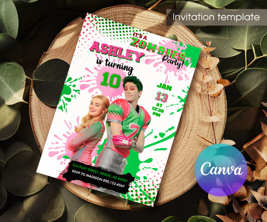 Zombies 3 Halloween customizable invitation template | Share or Print | IM586