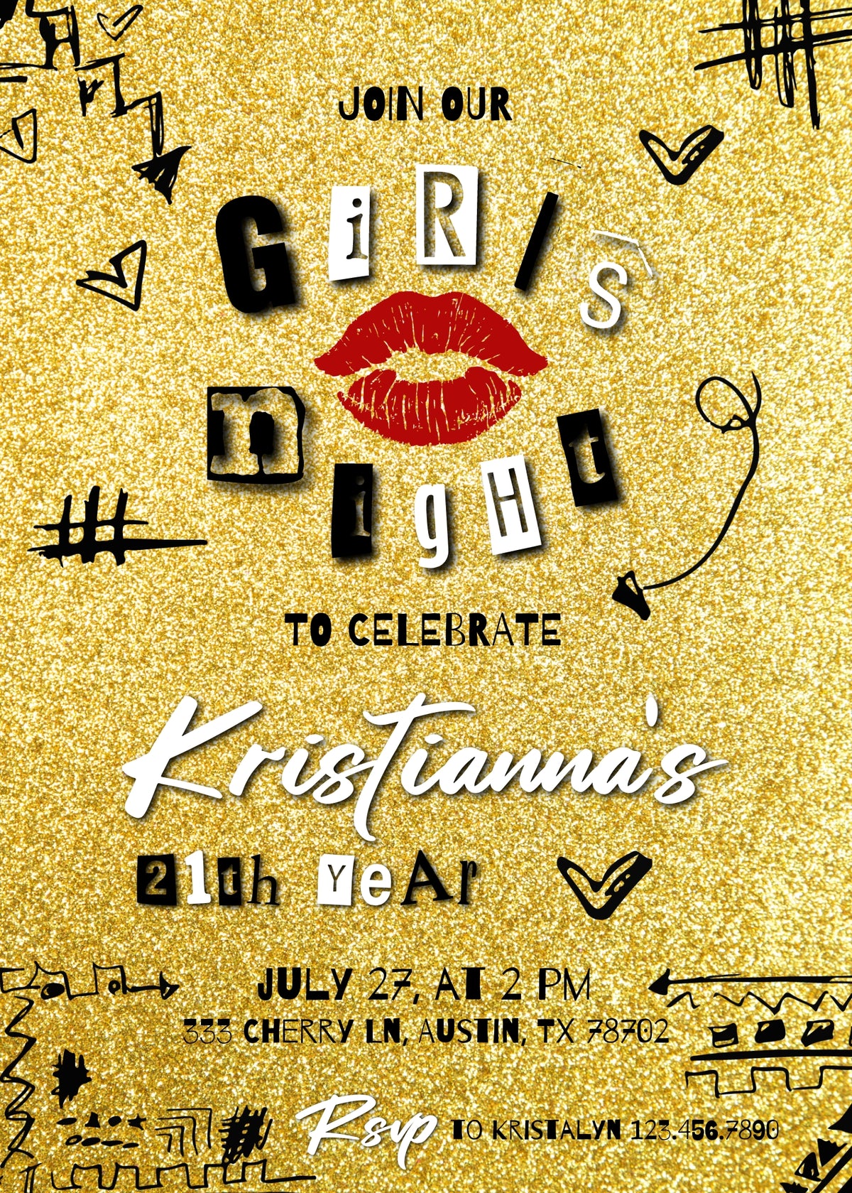 Mean Girls customizable invitation template | Share or Print | girl | KP488