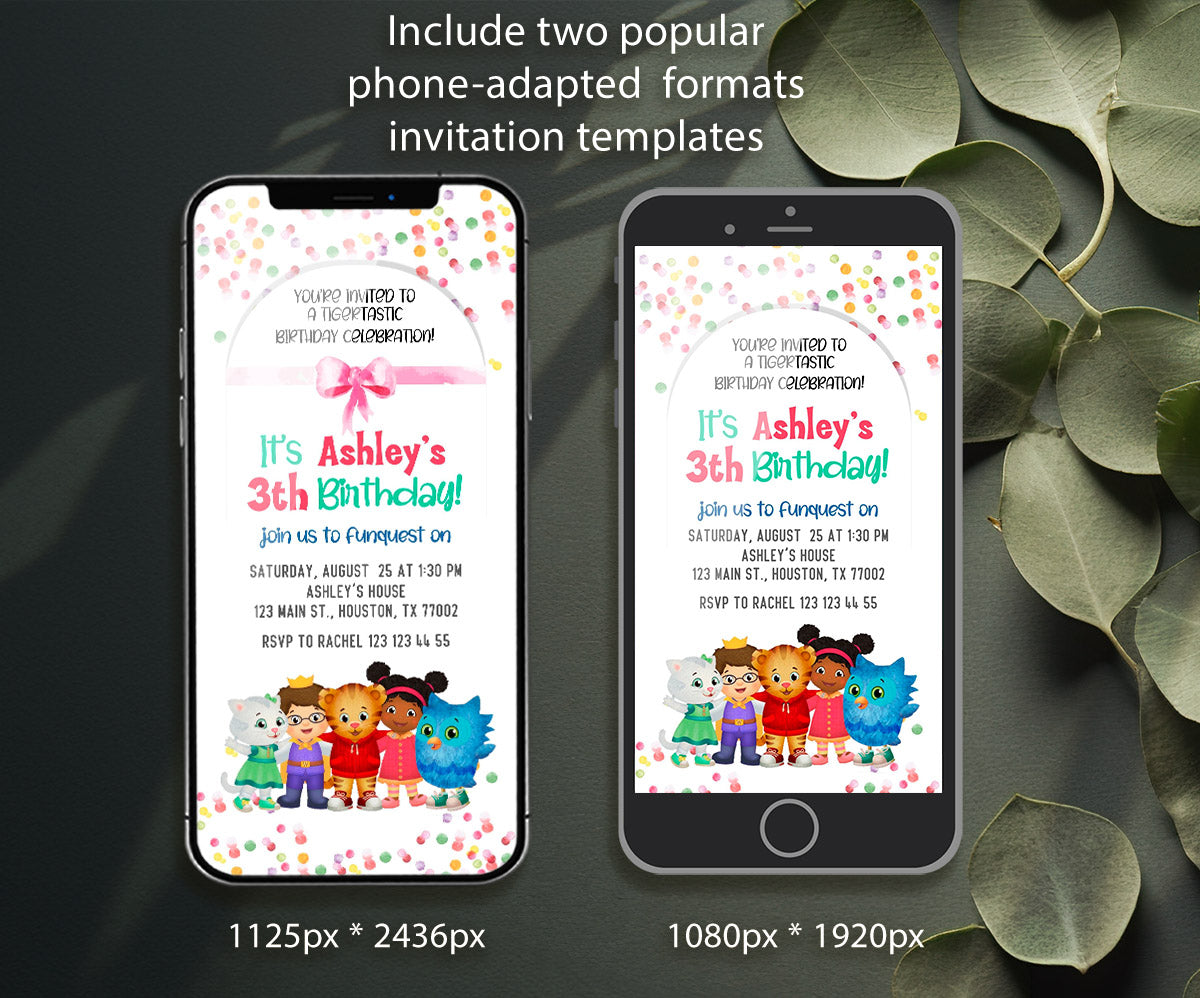 Daniel Tiger's Neighborhood customizable invitation template | Share or Print | LF128