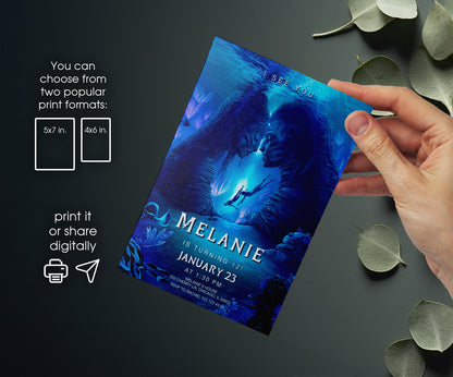 Avatar The Way of Water customizable invitation template | Share or Print | SX574