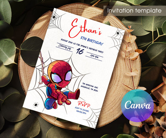 Spidey and His Amazing Friends customizable invitation template | Share or Print | boy | YP947