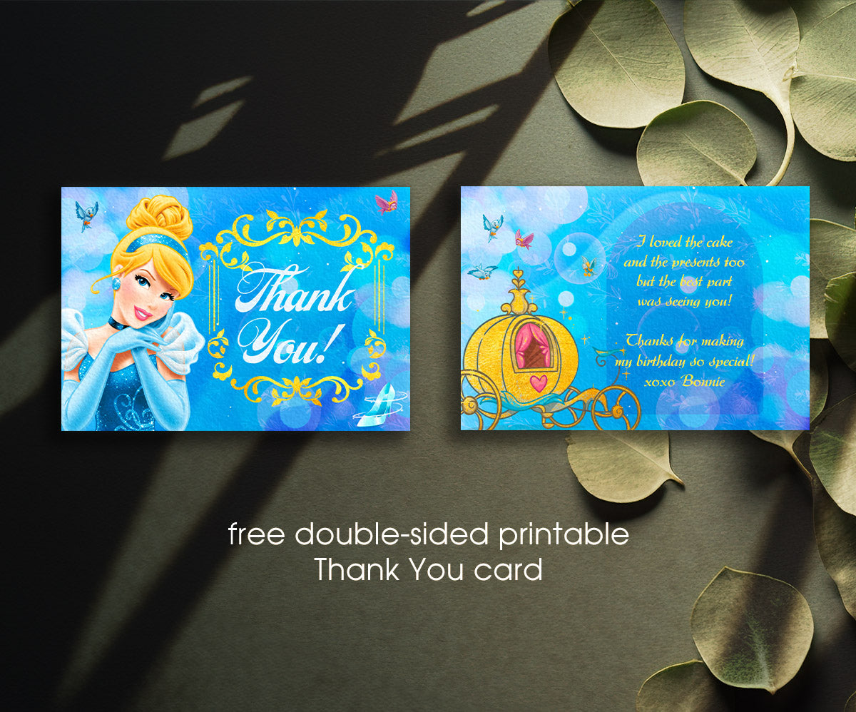 Cinderella Princess customizable invitation template | Share or Print | girl | PG281