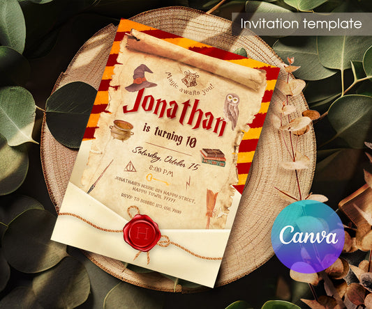 Harry Potter customizable invitation template | Share or Print | OR800