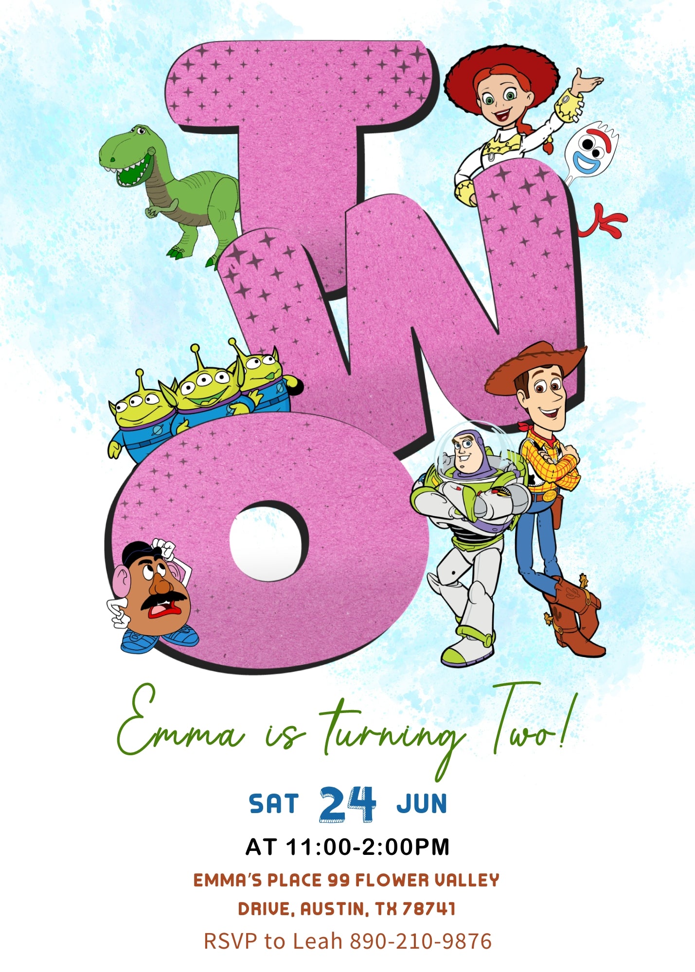 Toy Story Woody customizable invitation template | Share or Print | CU308