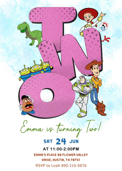 Toy Story Woody customizable invitation template | Share or Print | CU308