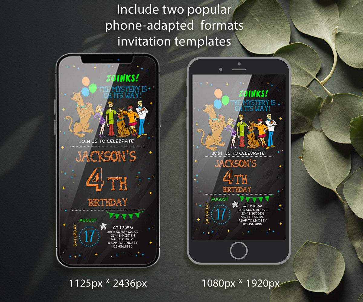 Scooby-Doo customizable invitation template | Share or Print | XK310