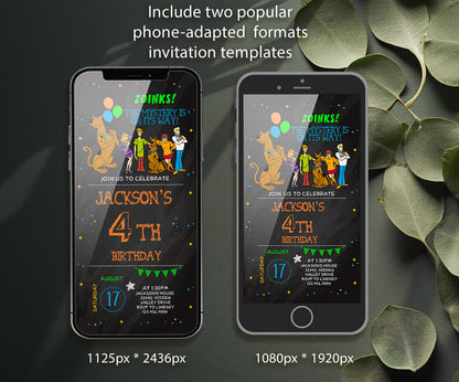 Scooby-Doo customizable invitation template | Share or Print | XK310