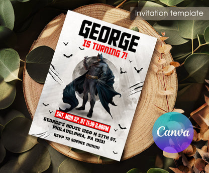 Batman Superhero DC customizable invitation template | Share or Print | CV795