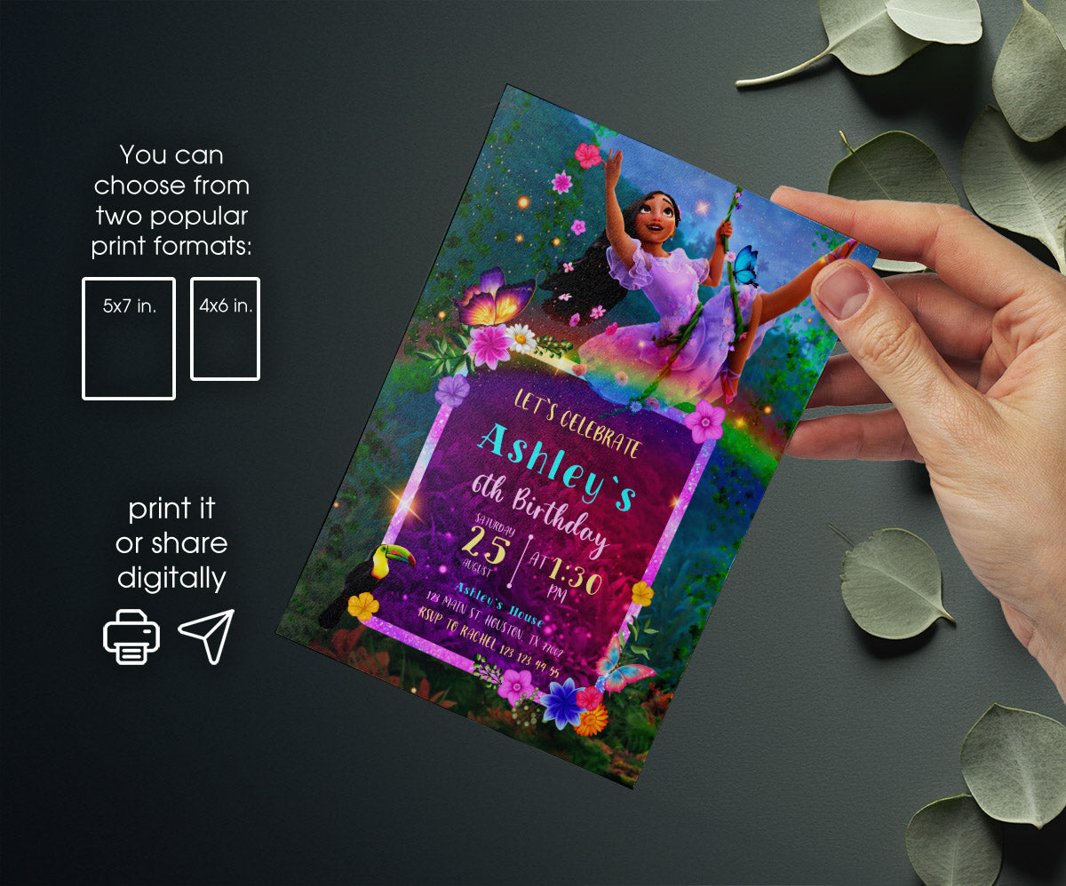 Encanto Mirabel customizable invitation template | Share or Print | girl | TE461