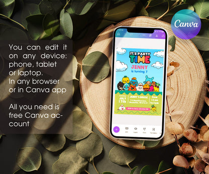 Toca Boca World Gamer customizable invitation template | Share or Print | RL719