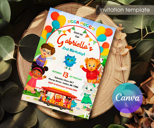 Daniel Tiger's Neighborhood customizable invitation template | Share or Print | KX153