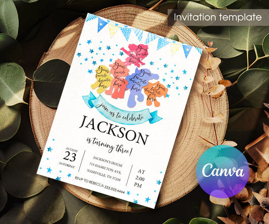 PAW Patrol customizable invitation template | Share or Print | HY800
