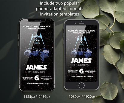 Star Wars Darth Vader customizable invitation template | Share or Print | boy | ES506