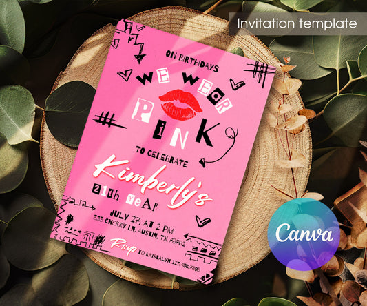 Mean Girls customizable invitation template | Share or Print | girl | HS962