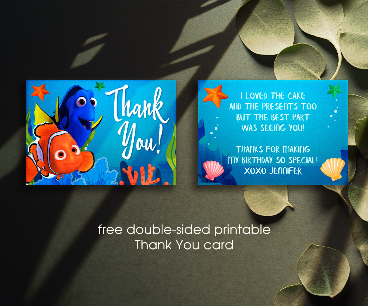 Finding Nemo customizable invitation template | Share or Print | MN232