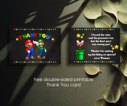 Super Mario Bros customizable invitation template | Share or Print | ZF677