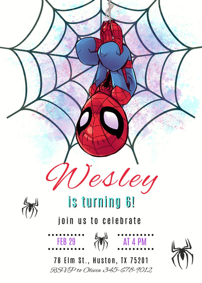 Spidey and His Amazing Friends customizable invitation template | Share or Print | boy | GV148