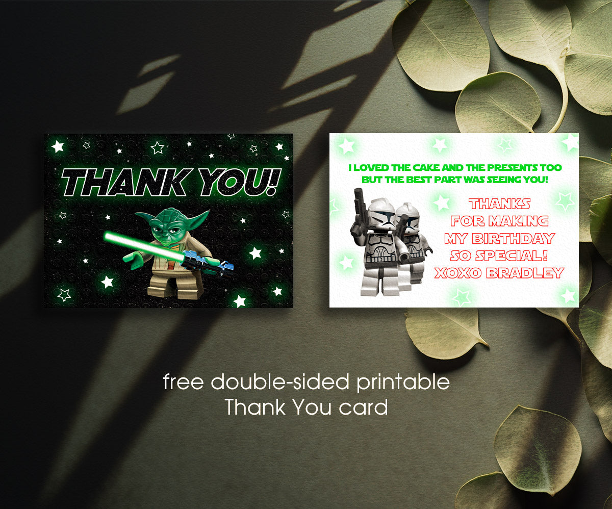 Star Wars Darth Vader Lego Minifigures customizable invitation template | Share or Print | AM114