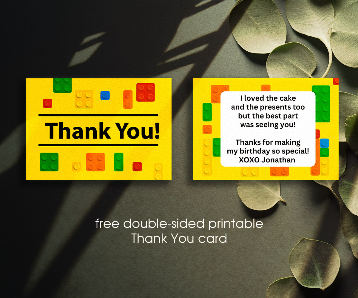Lego customizable invitation template | Share or Print | EE510