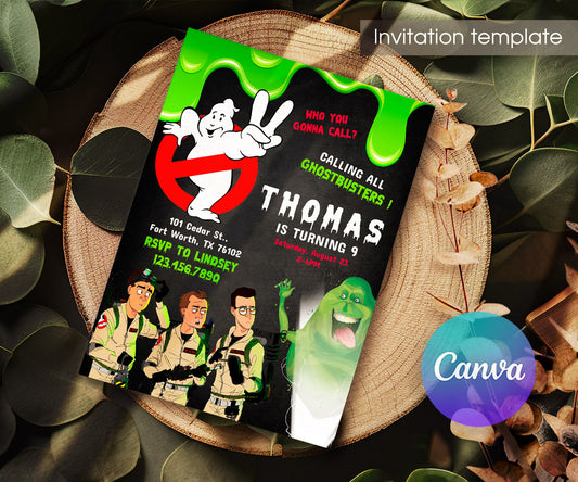Ghostbusters customizable invitation template | Share or Print | YC921
