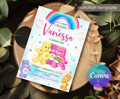 Care Bears customizable invitation template | Share or Print | KV810