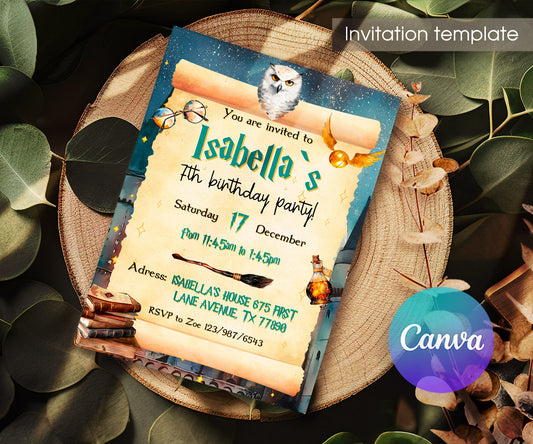 Harry Potter customizable invitation template | Share or Print | IT226