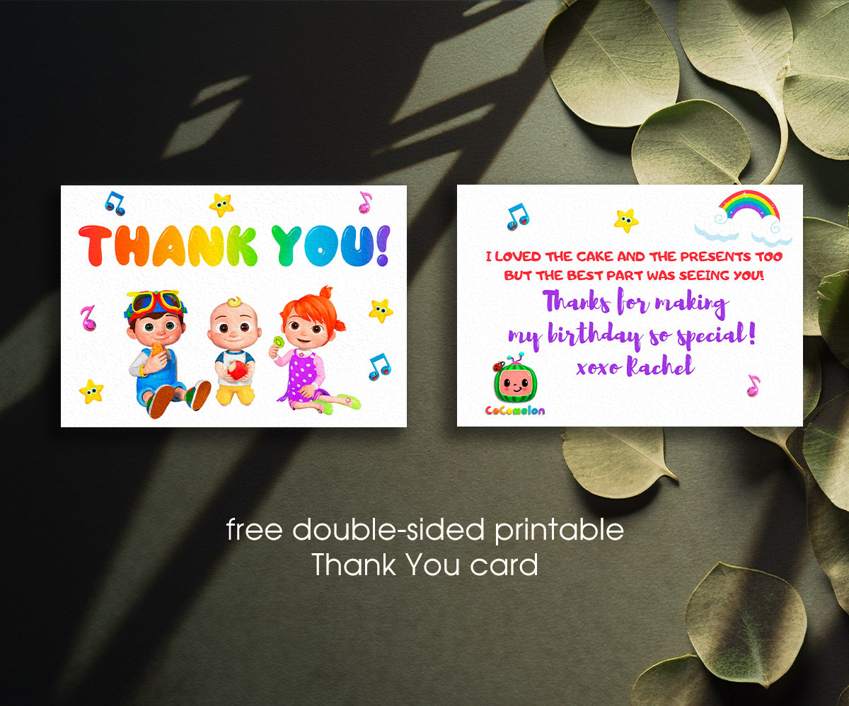 Cocomelon customizable invitation template | Share or Print | OX308