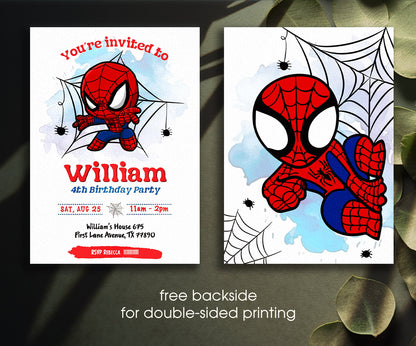 Spidey and His Amazing Friends customizable invitation template | Share or Print | boy | NJ405