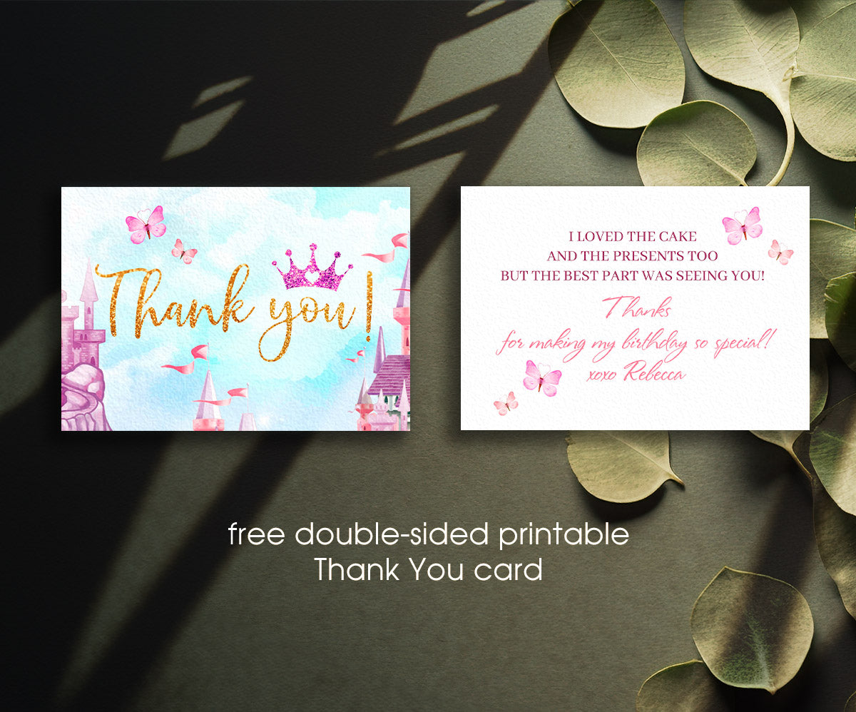 Disney Princess customizable invitation template | Share or Print | girl | NY853