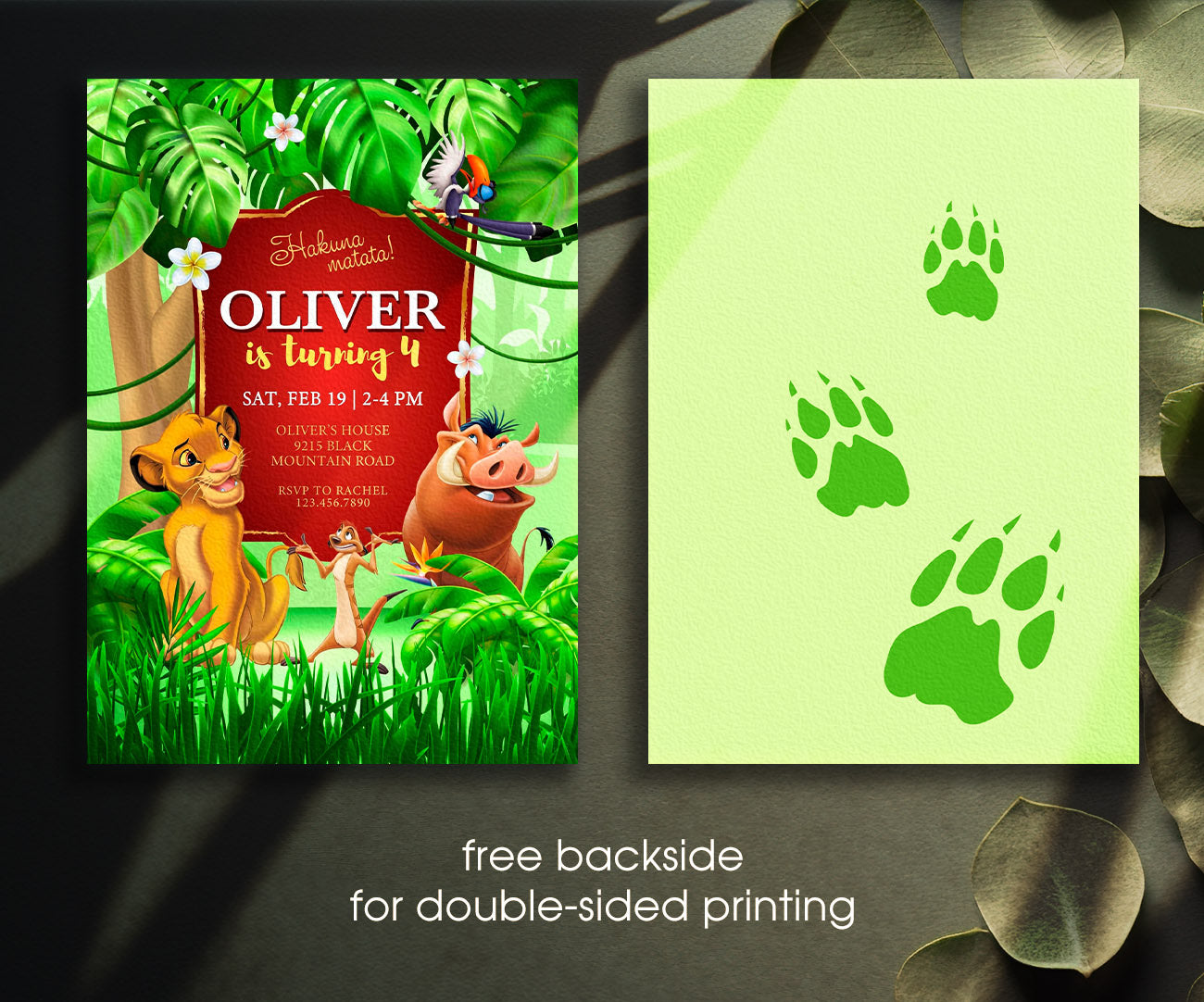 Lion King Simba customizable invitation template | Share or Print | OJ065