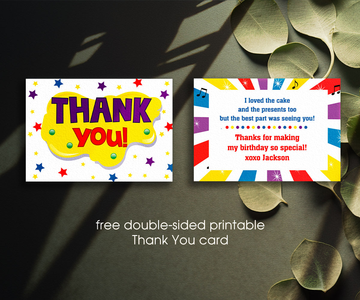 Wiggles One Finger One Thumb customizable invitation template | Share or Print | CQ305