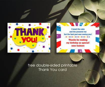 Wiggles One Finger One Thumb customizable invitation template | Share or Print | CQ305