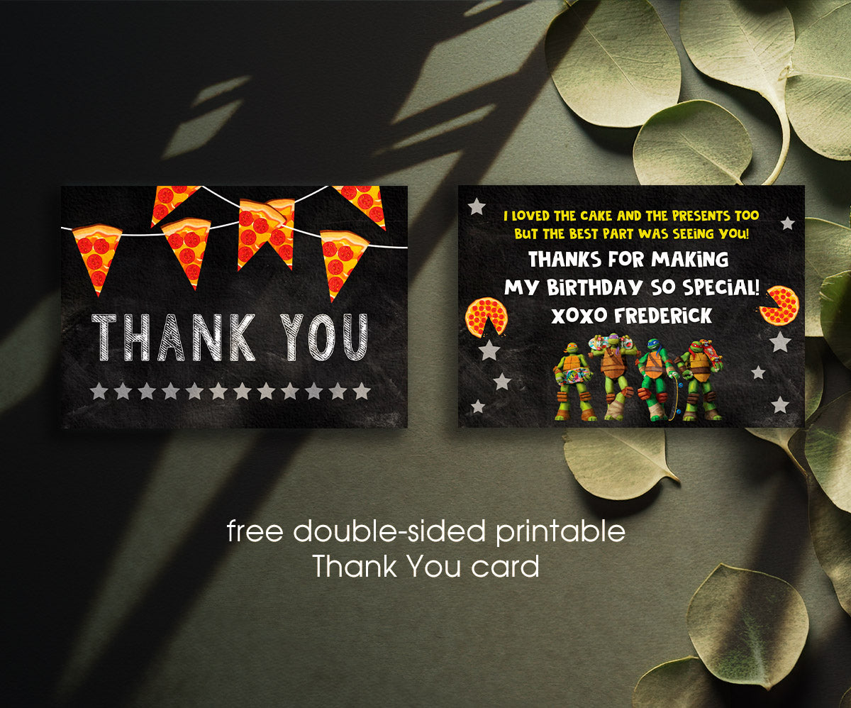 Teenage Mutant Ninja Turtles customizable invitation template | Share or Print | boy | CT140