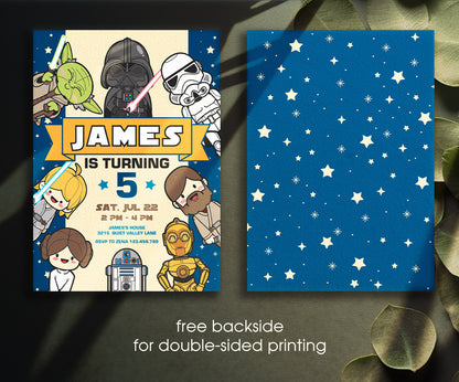 Star Wars Darth Vader customizable invitation template | Share or Print | boy | KK214