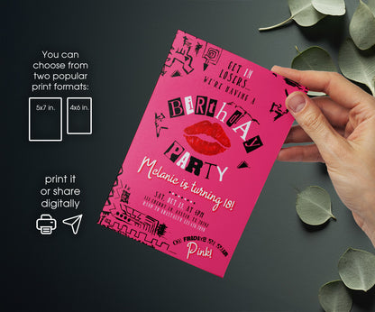 Mean Girls customizable invitation template | Share or Print | girl | TU564