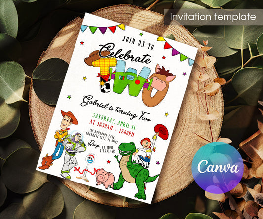 Toy Story Woody customizable invitation template | Share or Print | JD845