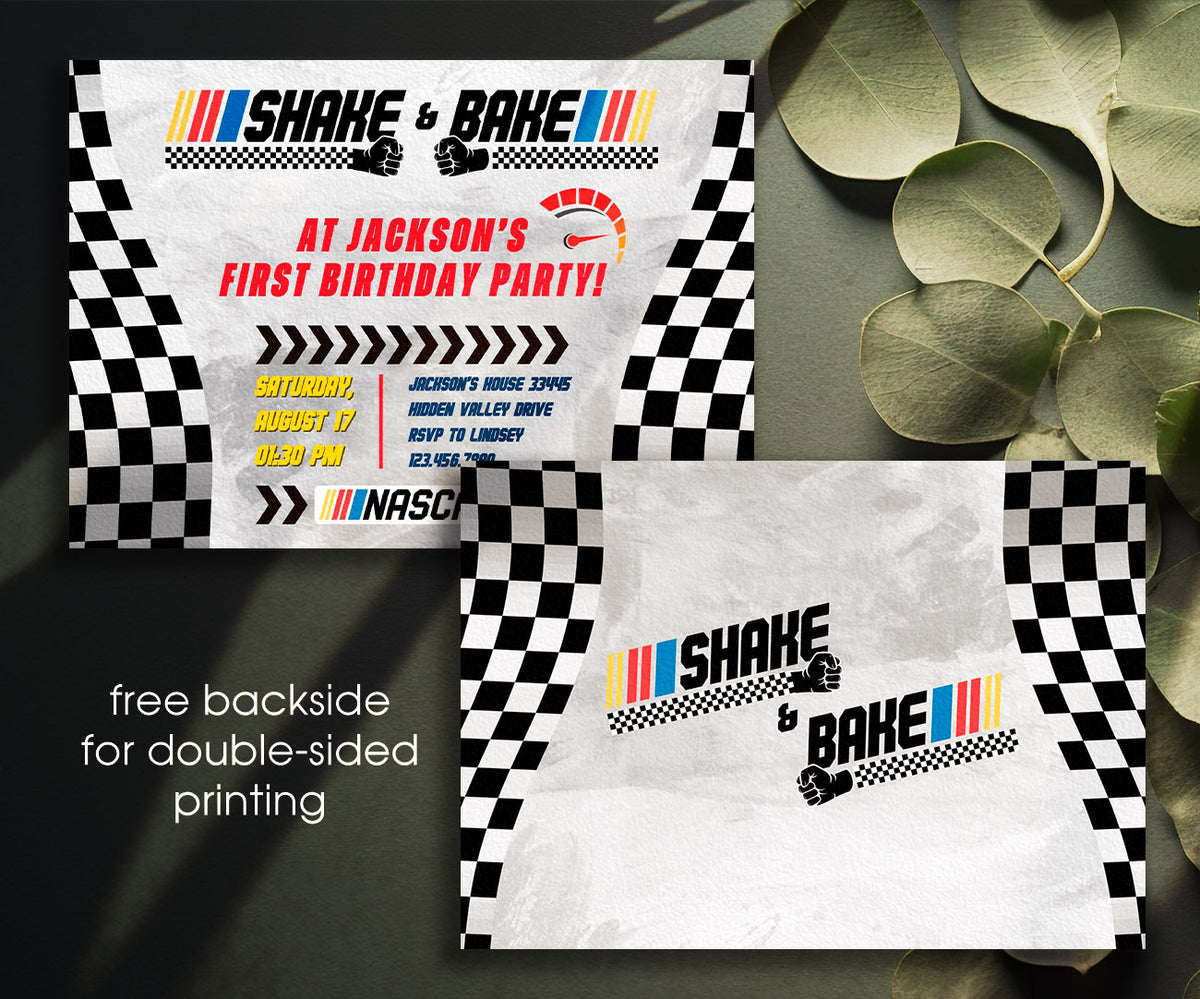 Nascar Ricky Bobby customizable invitation template | Share or Print | boy | YG131