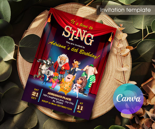 Sing Two Karaoke customizable invitation template | Share or Print | OJ226