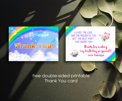 Gabby's Dollhouse Kitten customizable invitation template | Share or Print | girl | ZM942