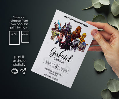 Star Wars Darth Vader customizable invitation template | Share or Print | boy | VN443