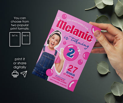 Ms. Rachel customizable invitation template | Share or Print | MS389