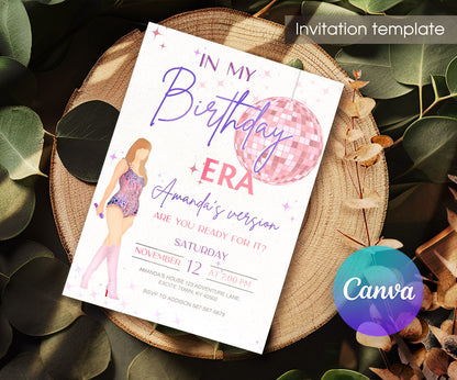 Taylor Swift Eras Tour customizable invitation template | Share or Print | girl | RY420