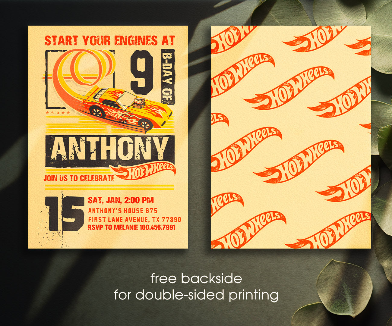 Hot Wheels Racing customizable invitation template | Share or Print | boy | GP576