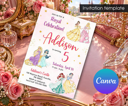 Disney Princess Invitation mockup